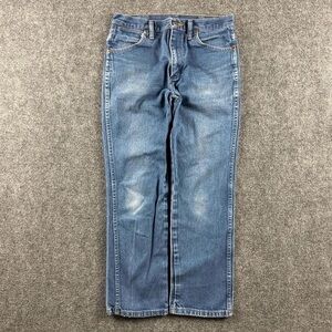 Wrangler Men's Straight-Leg Denim Jeans in Faded Blue